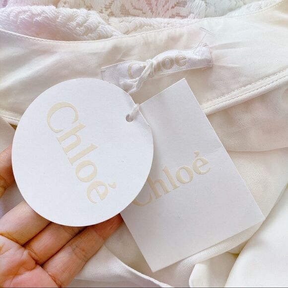 Chloe Robe Lace tunic mini dress ivory - Picture 11 of 13